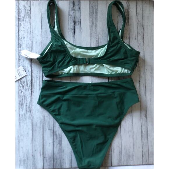 Cupshe two piece bathing suit | Green | Size Small - Picture 2 of 5